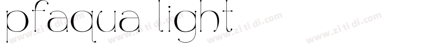 PFAqua Light字体转换